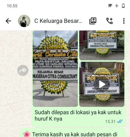 Pengiriman Papan Bunga Duka Cemeng Donorojo